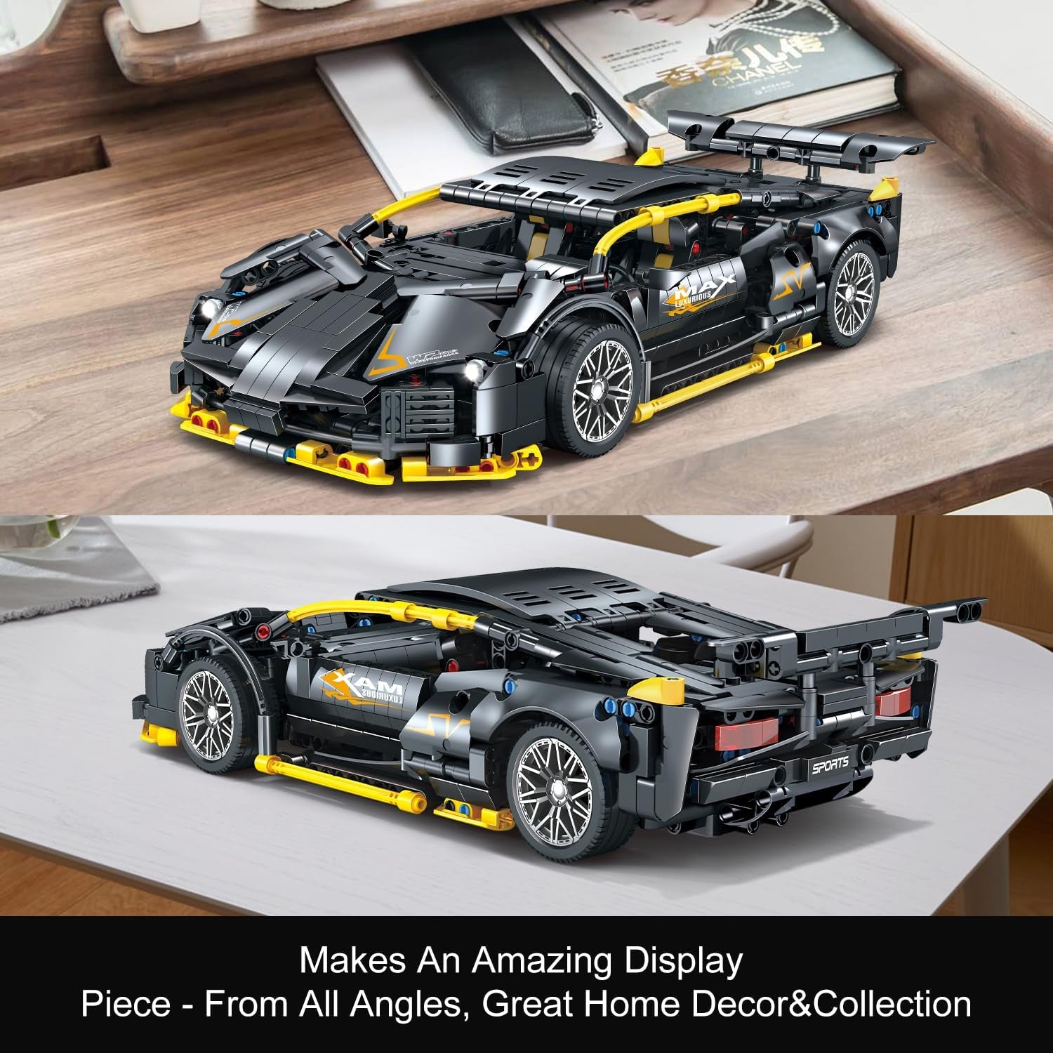 1215 Piece Sports Car Building Blocks Toys Boys or Adults Kits, 1:14 Race Car Model Building Set, Adult Collectible Model Cars Set to Build, STEM Super Cars Sets for for Boys Age 6-12, 8-14