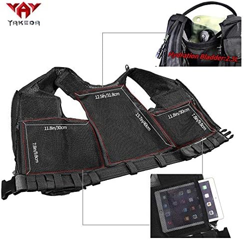 Tactical Vest Outdoor Ultra-Light Breathable Training Airsoft Vest Adjustable for Adults