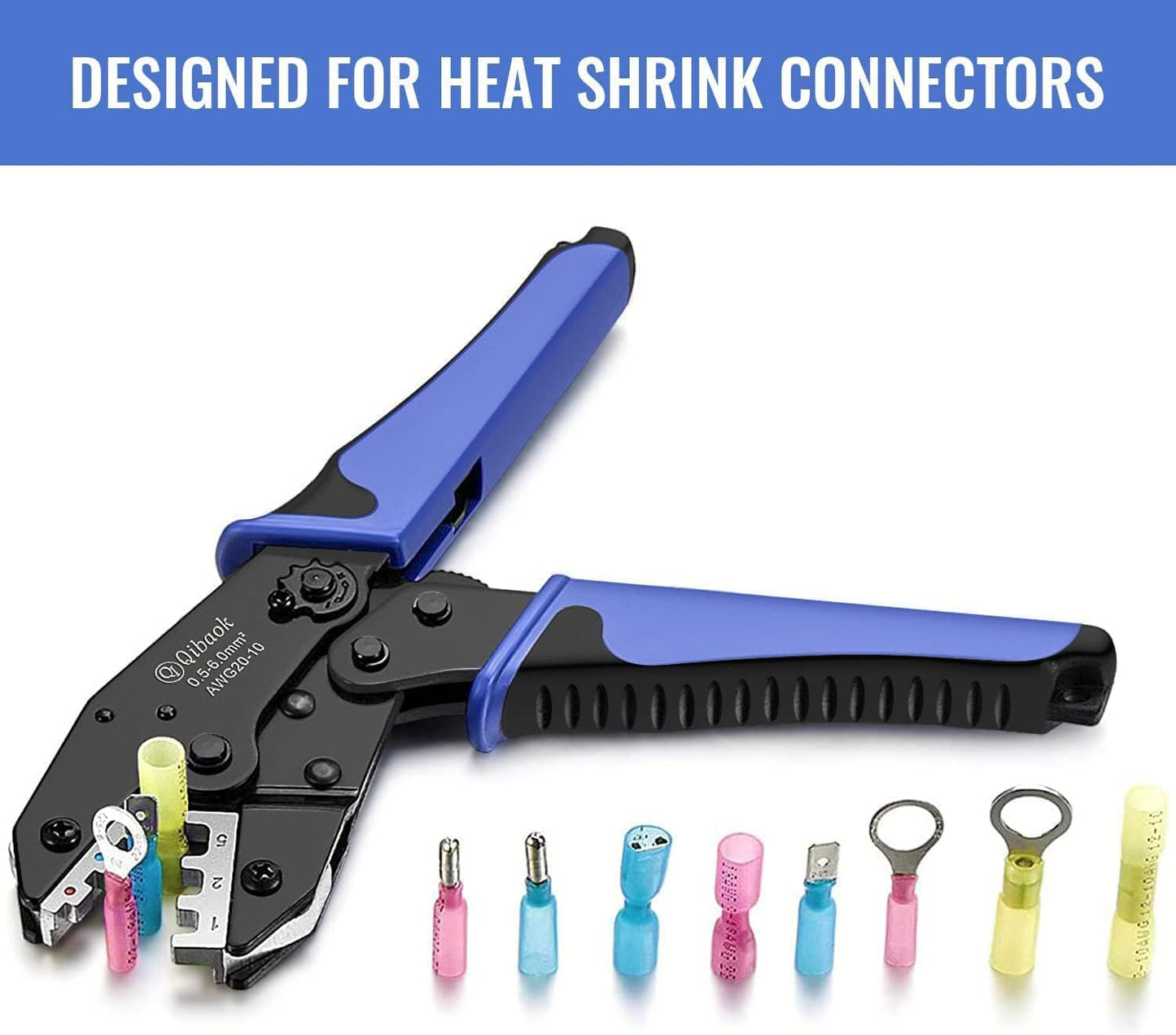 Crimping Tool Ratcheting Wire Crimper for Heat Shrink Connectors Ratchet Terminal Crimper Wire Crimp Tool AWG 22-10