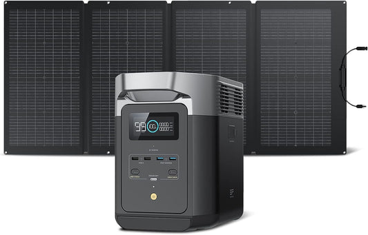 Professional Title: "High-Performance Solar Generator DELTA2 with 220W Solar Panel, Lfp(Lifepo4) Battery, Rapid Charging, Portable Power Station for Home Backup Power, Camping & Rvs"
