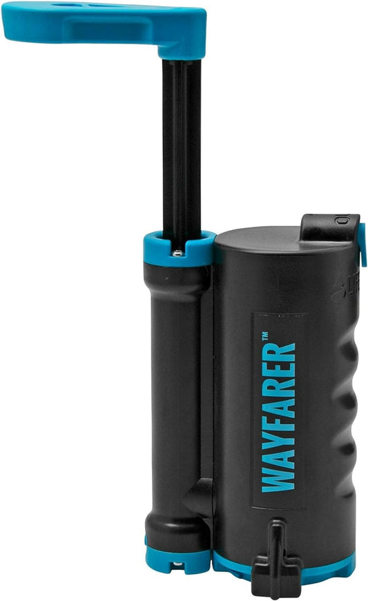 Wayfarer Water Purifier – Compact Military Grade Water Purification System up to 5,000L – Perfect for Camping, Hiking, Backpacking, Survival and Emergency Preparedness