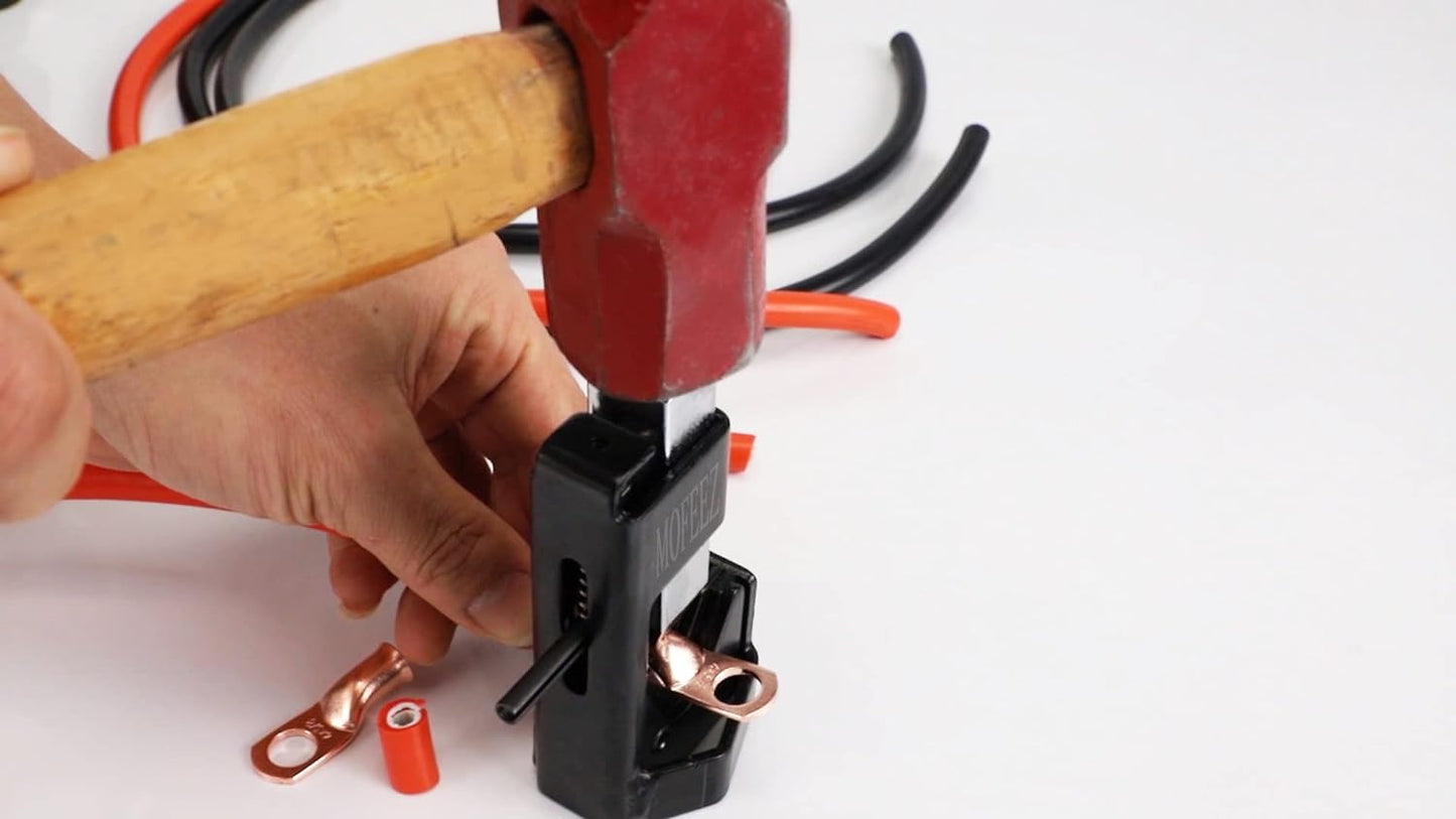 Hammer Lug Crimper Tool for 8 AWG - 0000 AWG Battery and Welding Cables