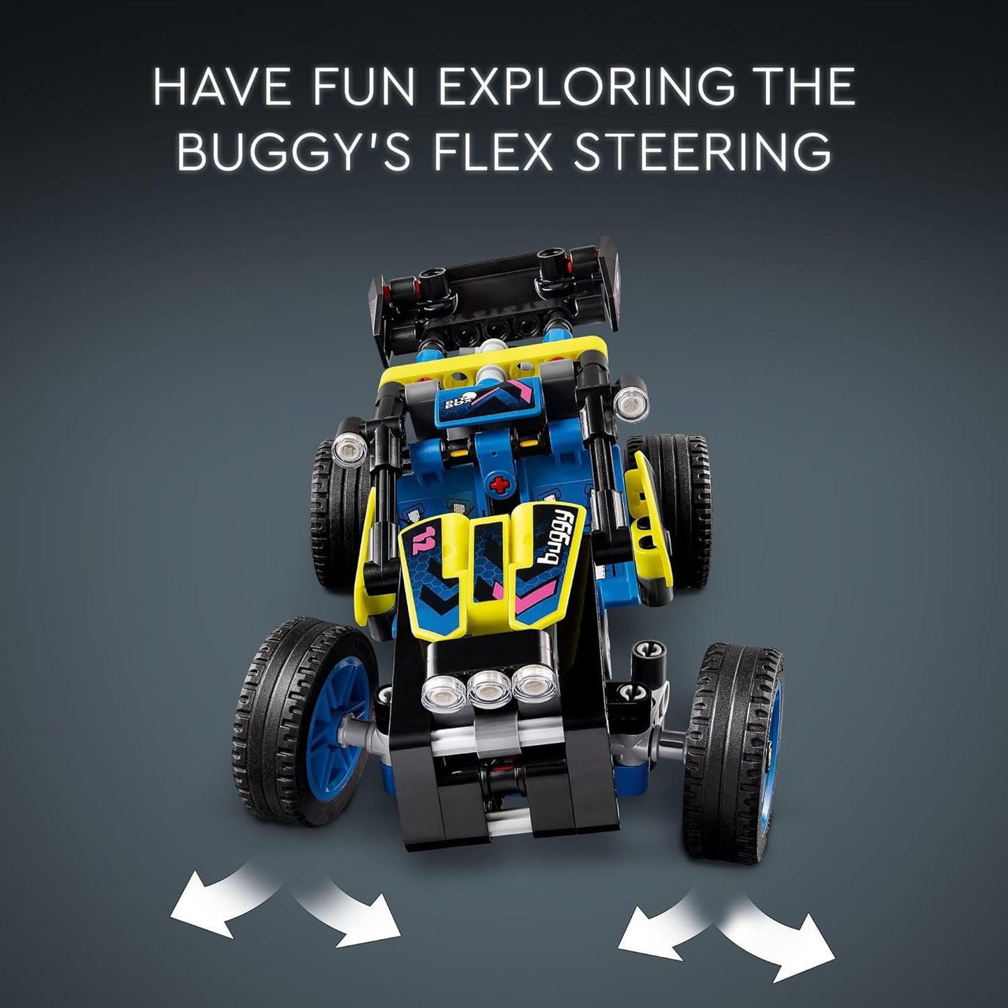 Technic Off-Road Race Buggy Buildable Car Toy, Cool Toy for 8 Year Old Boys, Girls and Kids Who Love Rally Contests, Race Car Toy Featuring Moving 4-Cylinder Engine and Working Suspension, 42164