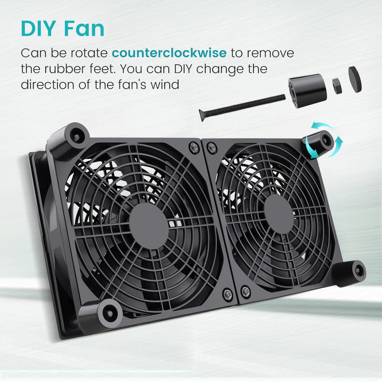 High Airflow Router Cooling Fan for Computer Cooler TV Box Wireless DC 5V USB Power 120Mm 240Mm Fan with Multi Speed Controller