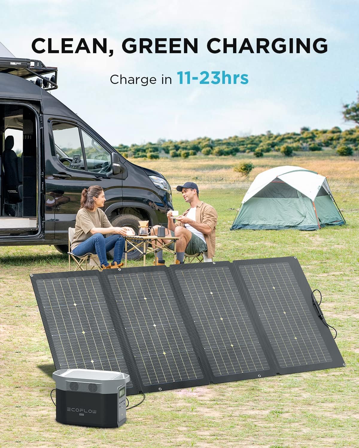 Professional Title: "High-Capacity Solar Generator DELTA Max (2000) 2016Wh with Powerful 220W Solar Panel, 6 X 2400W (5000W Surge) AC Outlets, Portable Power Station for Home Backup, Outdoor Adventures, Camping, RV, and Emergency Situations"