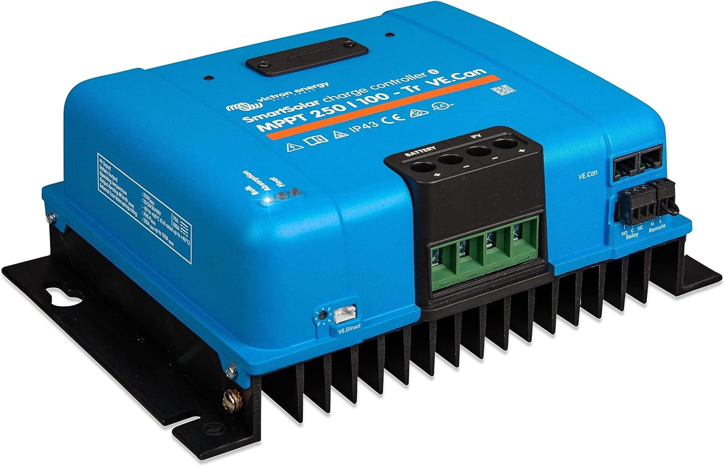 Smartsolar MPPT Tr Ve.Can 250V 100 Amp 12/24/36/48-Volt Solar Charge Controller (Bluetooth)