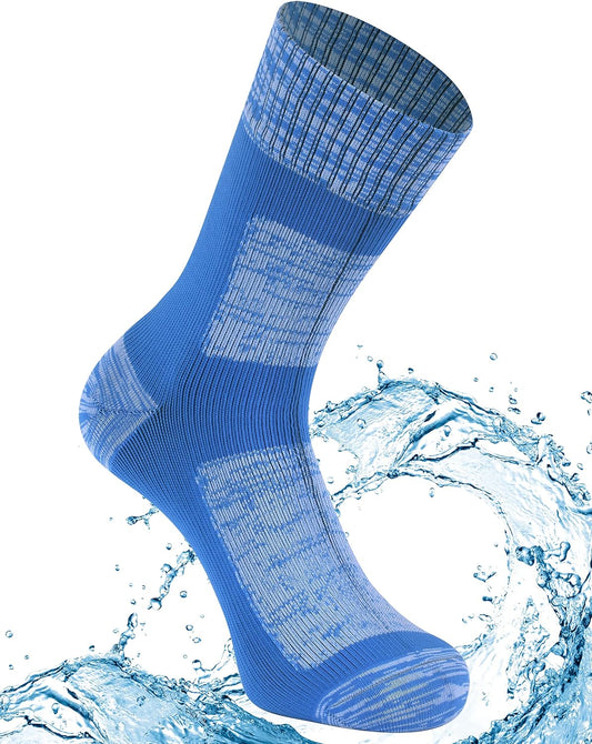 Waterproof Breathable Socks, Unisex Cushioned Outdoor Sports Hiking Wading Trail Runing Skiing Crew Socks