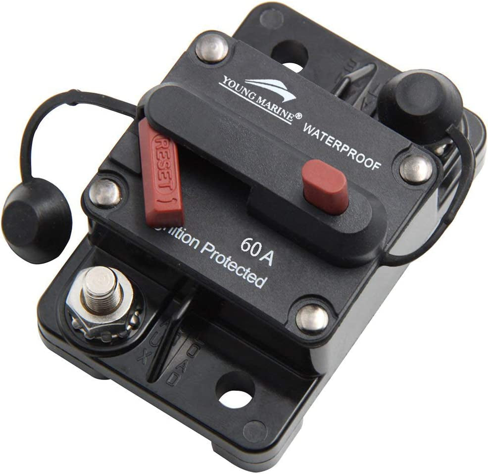 Circuit Breaker for Boat Trolling with Manual Reset,Water Proof,12V- 48V DC